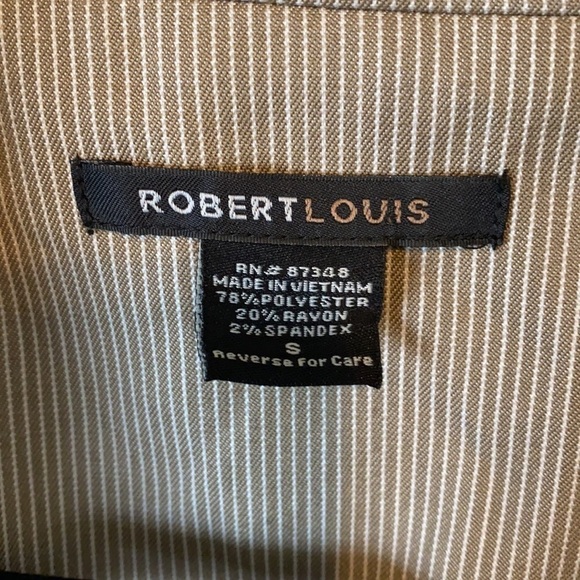 Robert Louis Fitted Stripped Vest W/Hidden Buttons - Picture 2 of 11